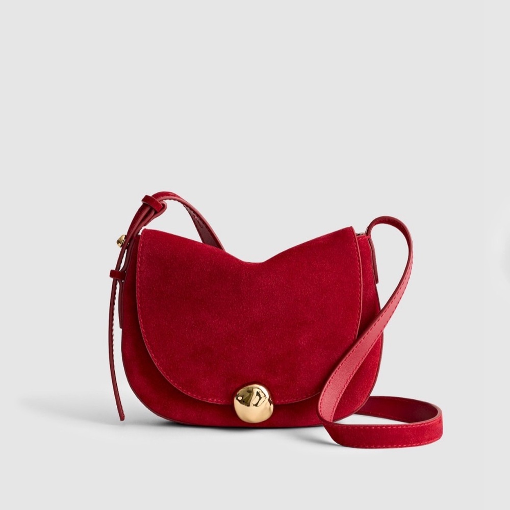 Madewell “Dakota Saddle Crossbody Bag” in Garnet Stone